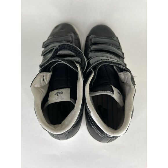 nike shoes high top Sneakers Lace Up Straps Men Size 11.5 Black Leather - Picture 7 of 13